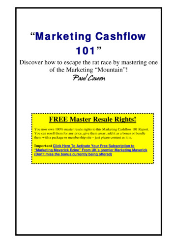 Marketing Cashflow 101