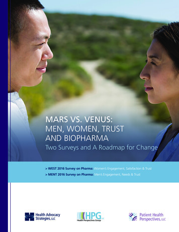 MARS VS. VENUS: MEN, WOMEN, TRUST AND BIOPHARMA