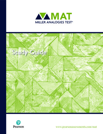 MAT Study Guide - Pearson Assessments