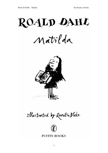 ROALD DAHL – Matilda The Reader Of Books
