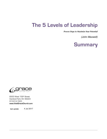 The 5 Levels Of Leadership - Lead With Grace