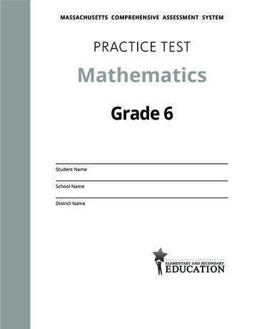 MCAS Grade 6 Mathematics Practice Test
