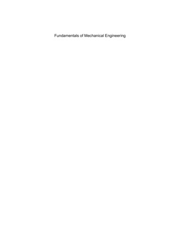 Fundamentals Of Mechanical Engineering