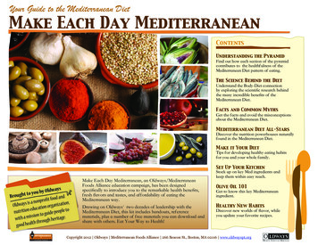 Your Guide To The Mediterranean Diet Make Each Day .