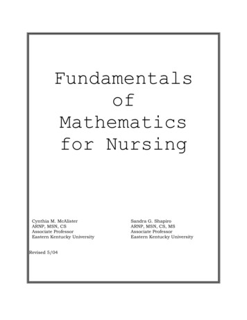 Fundamentals Of Nursing Math
