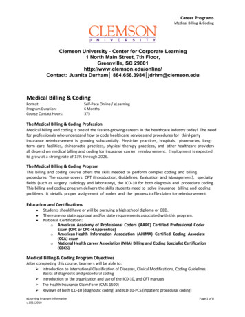 Medical Billing & Coding - Clemson University, South Carolina