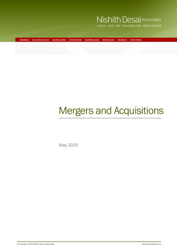 Mergers And Acquisitions - Nishith Desai