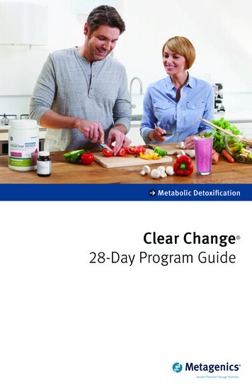 Clear Change 28-Day Program Guide - Metagenics