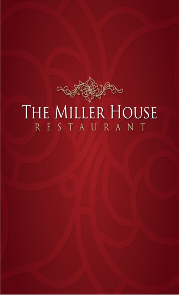 We Welcome You To The Miller House. Thank You For