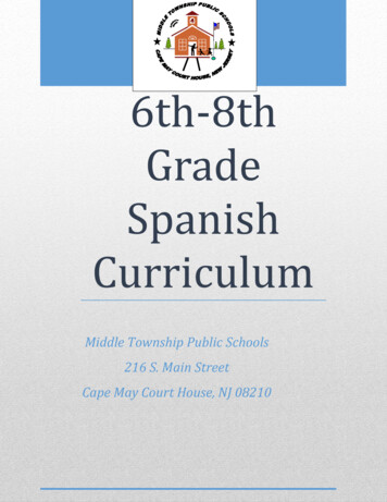 6th-8th Grade Spanish Curriculum - Middle Township Public .
