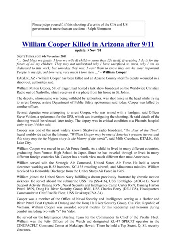 William Cooper Killed In Arizona After 9/11