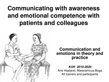 Communicating Effectively With Patients And Colleagues