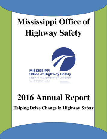 2016 Annual Report - NHTSA
