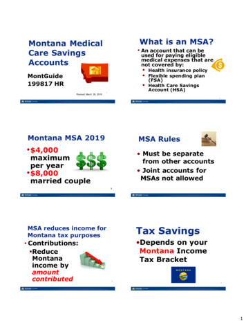 Montana Medical What Is An MSA? Care Savings Accounts