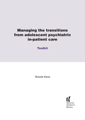 Managing The Transitions From Adolescent Psychiatric In .