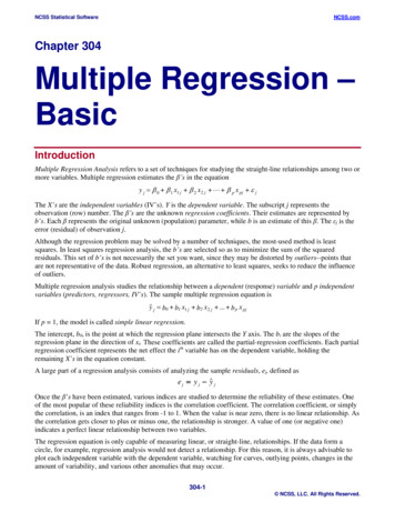 Multiple Regression – Basic