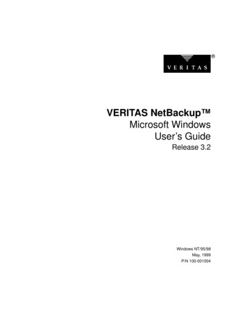 VERITAS NetBackup Microsoft Windows User’s Guide