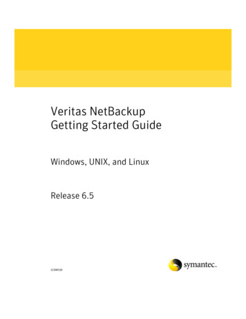 Veritas NetBackup Getting Started Guide - Fu-berlin.de