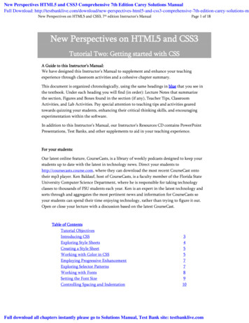 New Perspectives On HTML5 And CSS3