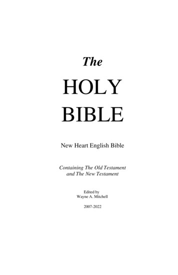 The HOLY BIBLE - New Heart English Bible