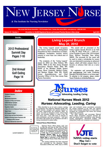 & The Institute For Nursing Newsletter - NursingALD 