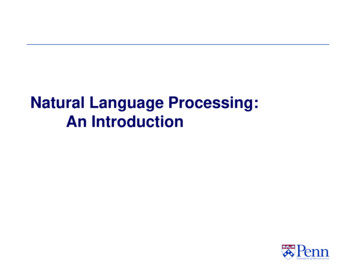 Natural Language Processing: An Introduction