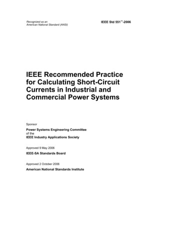 IEEE Recommended Practice For Calculating Short-Circuit .