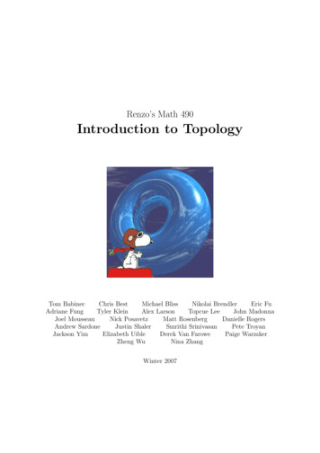 Renzo’s Math 490 Introduction To Topology