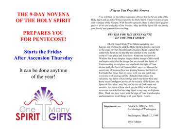 THE 9-DAY NOVENA OF THE HOLY SPIRIT PREPARES YOU 