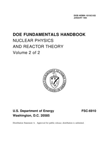DOE-HDBK-1019/2-93; DOE Fundamentals Handbook 