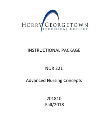 INSTRUCTIONAL PACKAGE NUR 221 Advanced Nursing Concepts 201810 Fall/2018
