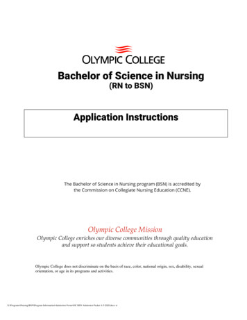 Bachelor Of Science In Nursing - Olympic College