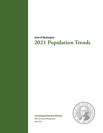 State Of Washington 2021 Population Trends