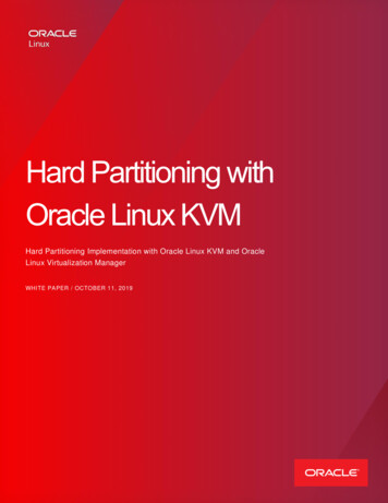 HardPartitioning With OracleLinux KVM