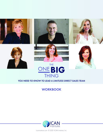 One Big Thing Workbook-Leader Identity Board
