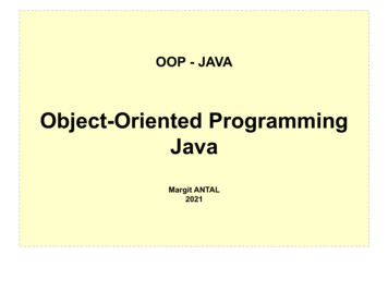 Object-Oriented Programming Java