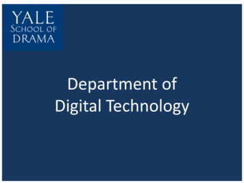 Department Of Digital Technology - Yale University