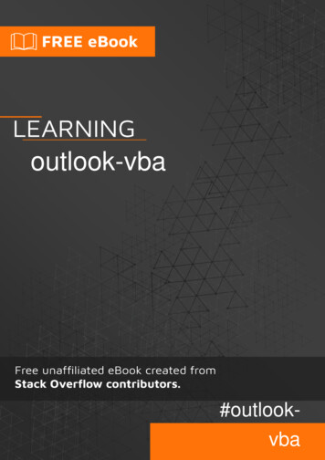 Outlook VBA - Learn Programming Languages With Books 