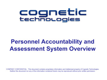 Personnel Accountability And Assessment System Overview