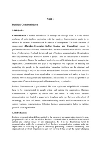 Unit-1 Business Communication - DDCE, Utkal