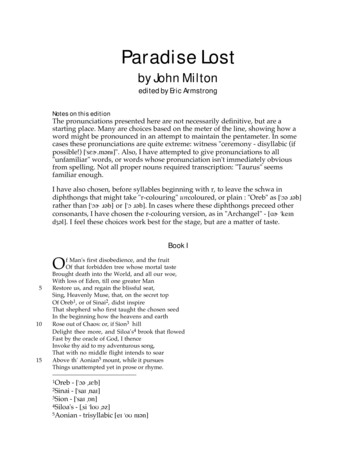 Paradise Lost Bk 1 - York University