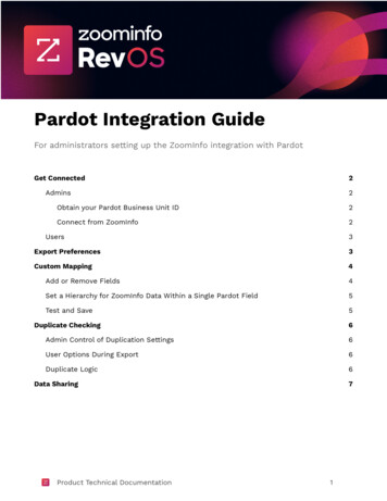 For Administrators Setting Up The ZoomInfo Integration With Pardot .