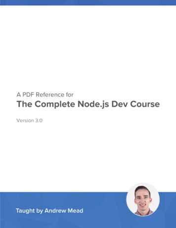 A PDF Reference For The Complete Node.js Dev Course