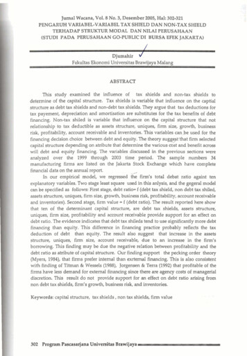 Jurnal Wacana, Vol. 8 No. 3, Desember 2005, Hal: 302-321 PENGARUH .