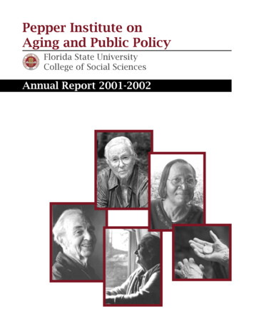 Pepper Institute On Aging And Public Policy