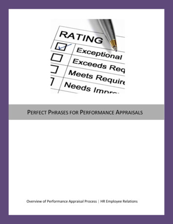 Perfect Phrases For Performance Appraisals