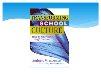 Transforming School Culture: Understanding And Overcoming