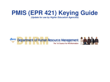 PMIS (EPR 421) Keying Guide - Virginia