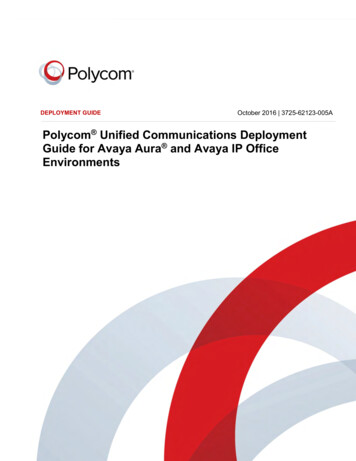 Polycom Unified Communications Deployment Guide For Avaya Aura And .