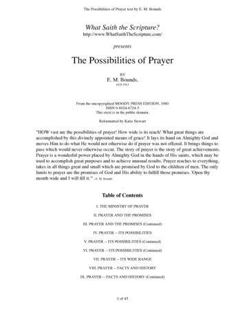 Presents The Possibilities Of Prayer